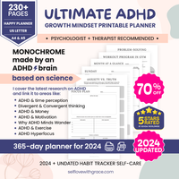 Ultimate ADHD Planner Bundle, ADHD Journal, ADHD Productivity Planner, ADHD Life Planner, Printable ADHD Planner