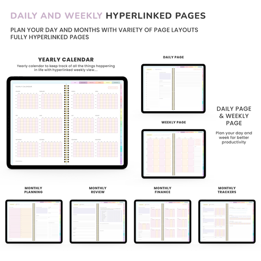 Ultimate ADHD Planner Bundle (made by an ADHDer) for iPad, Goodnotes + Android. Adult ADHD daily planner, self care & habit tracker. Science based