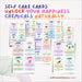 Self Care Flash Cards, Self Love, Therapy Tools