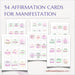 Positive Affirmation Card Deck, Self Care Printables, Cards for Law of Attraction