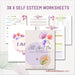 Self esteem worksheets, therapy worksheets, therapy resources, confidence worksheets, therapy office decor, social psychology, teen health
