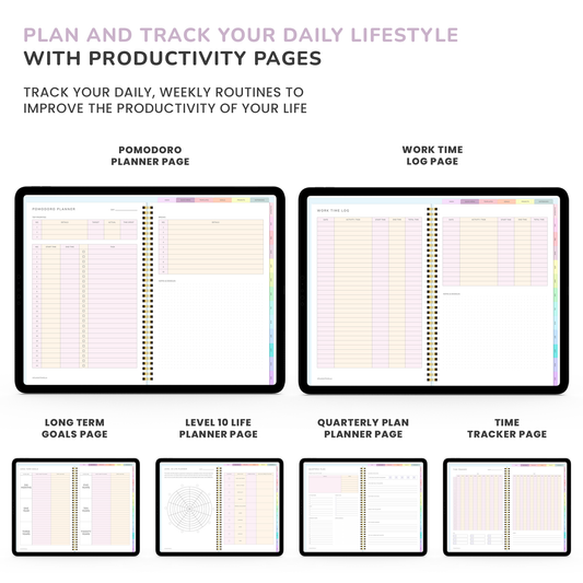 Ultimate ADHD Planner Bundle (made by an ADHDer) for iPad, Goodnotes + Android. Adult ADHD daily planner, self care & habit tracker. Science based