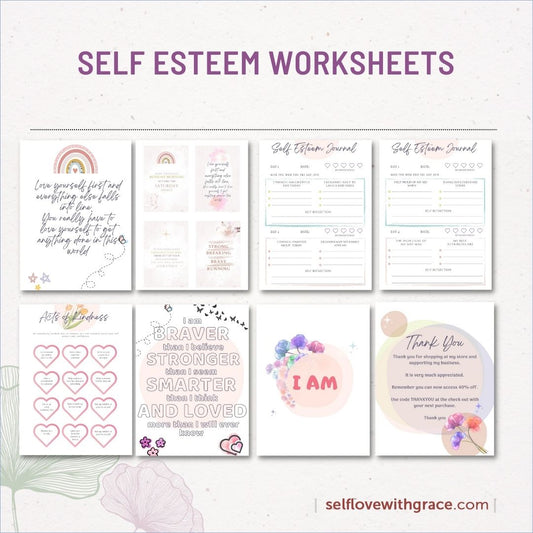 Self esteem worksheets, therapy worksheets, therapy resources, confidence worksheets, therapy office decor, social psychology, teen health