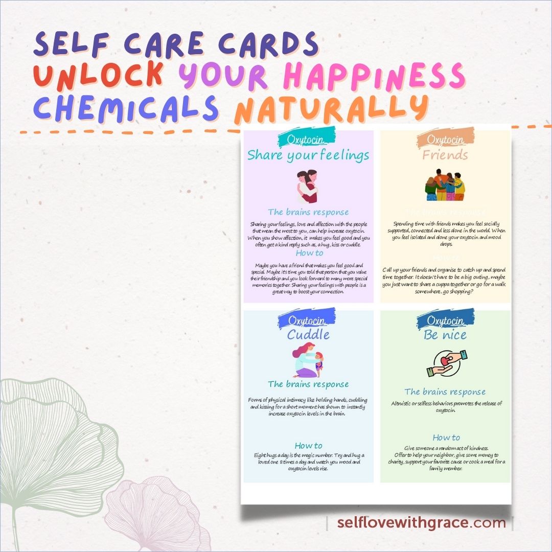 Self Care Flash Cards, Self Love, Therapy Tools