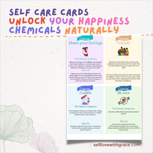 Self Care Flash Cards, Self Love, Therapy Tools