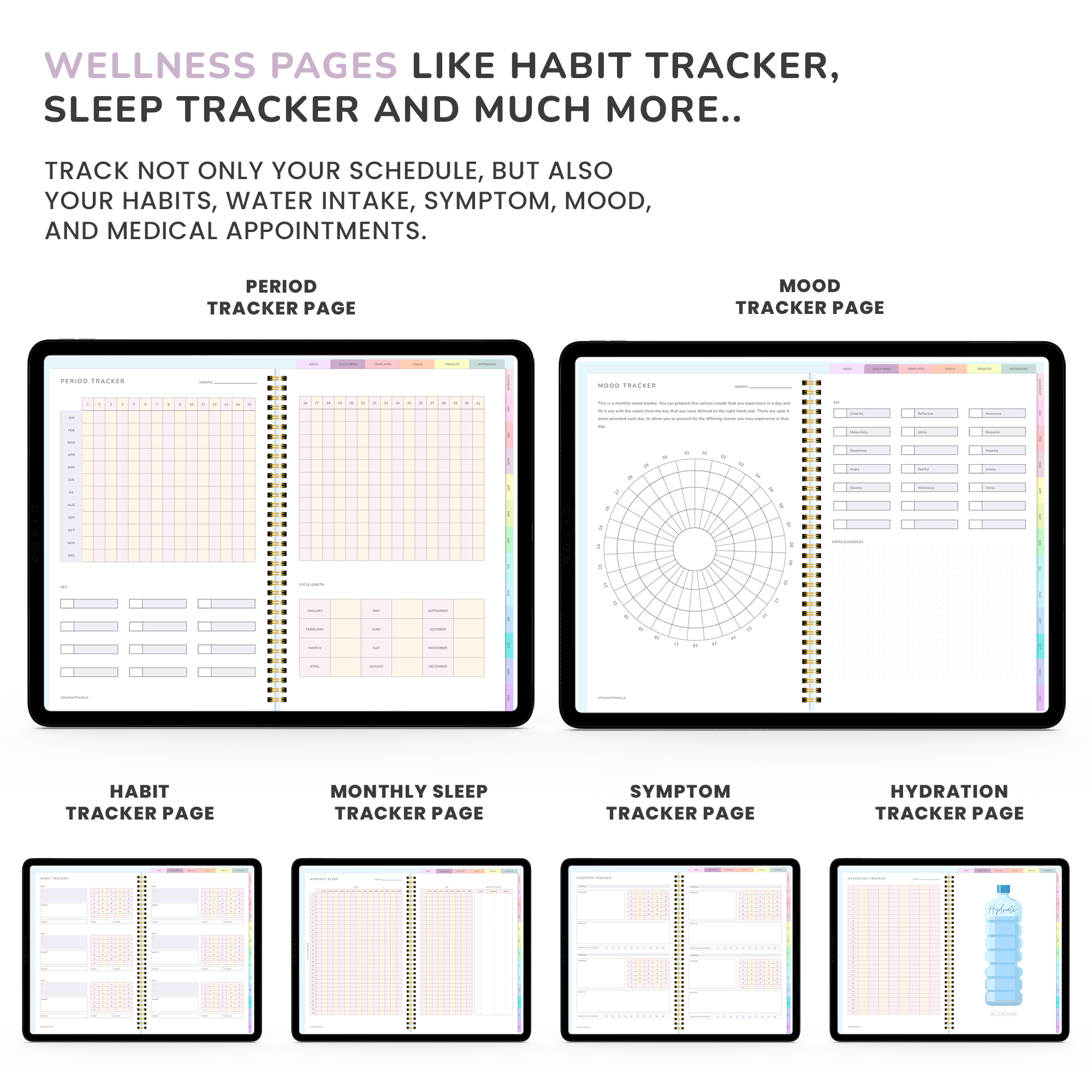 Ultimate ADHD Planner Bundle (made by an ADHDer) for iPad, Goodnotes + Android. Adult ADHD daily planner, self care & habit tracker. Science based