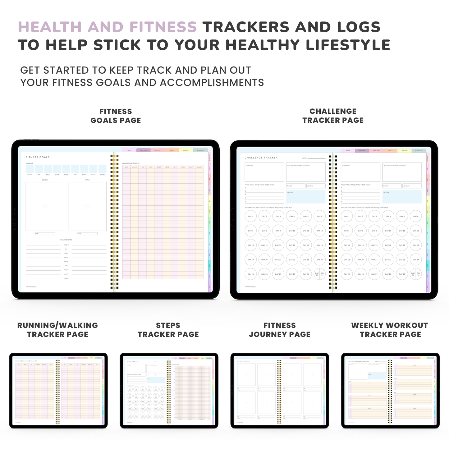 Ultimate ADHD Planner Bundle (made by an ADHDer) for iPad, Goodnotes + Android. Adult ADHD daily planner, self care & habit tracker. Science based
