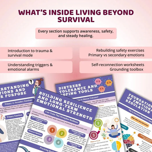 Living Beyond Survival Workbook PDF – Therapist Trauma Healing & Nervous System Recovery Toolkit