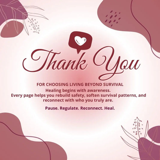 Living Beyond Survival Workbook PDF – Therapist Trauma Healing & Nervous System Recovery Toolkit