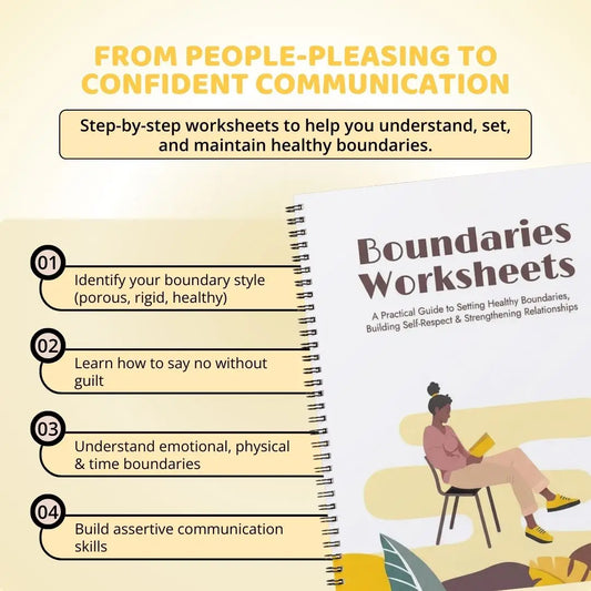 Boundaries Worksheets PDF – Healthy Relationship & Self-Respect Workbook