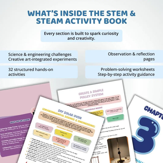 STEM Challenge for Kids – 40+ Hands-On Science Experiments & Engineering Projects Workbook (Printable PDF)