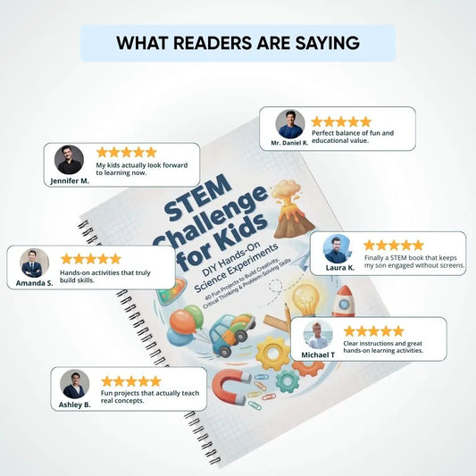 STEM Challenge for Kids – 40+ Hands-On Science Experiments & Engineering Projects Workbook (Printable PDF)