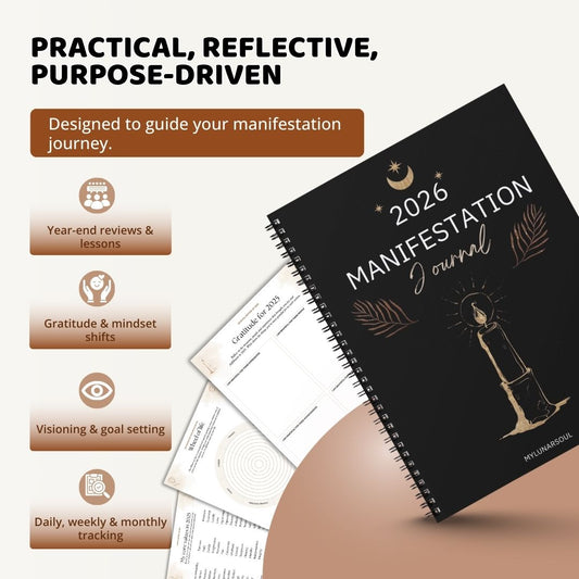 2026 Manifestation Journal | Guided Reflection, Goal Setting & Vision Planning Workbook | Printable & Digital Planner