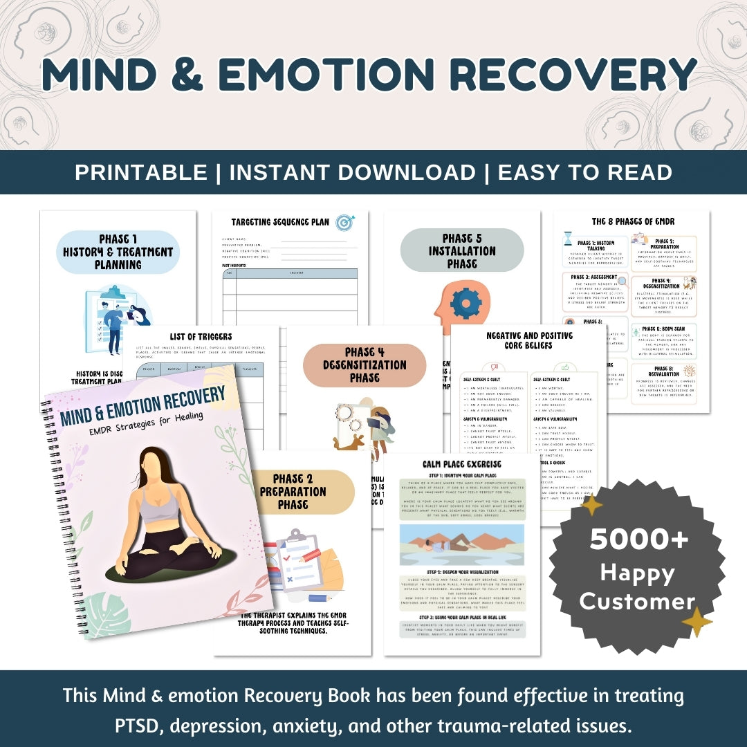 EMDR Resource Bundle for Therapists – Worksheets, Scripts, Progress No ...
