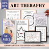 Art Therapy Worksheets For Mental Health, Self-esteem, and Confidence. Therapy Book for Parents, counselors, therapists, and psychologists.