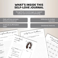 Self Love Journal PDF – 54 Page Guided Self-Care, Healing & Mindfulness Workbook