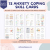 Load image into Gallery viewer, Anxiety coping skill flashcard, therapy worksheet, anxiety relief, coping strategy cards, psychology resources, therapy office decor