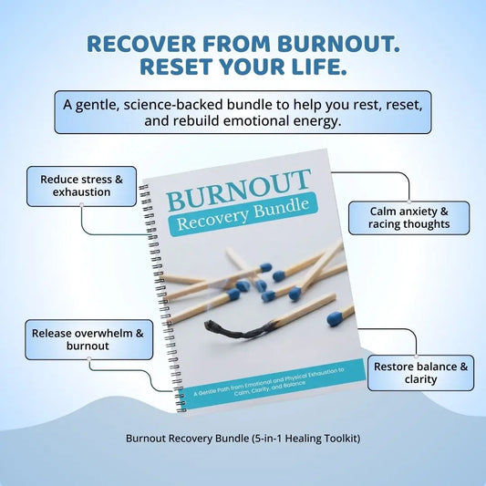 Mental Wellness Bundle PDF – Stress Relief, Burnout Recovery & Overwhelm Detox Planners (5 in 1)