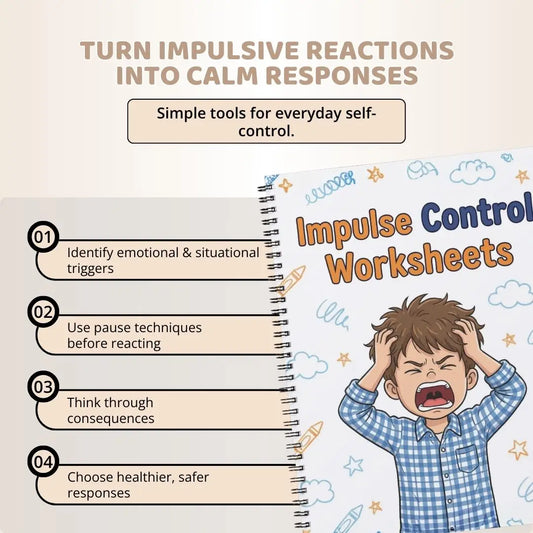 Impulse Control Workbook PDF – Stop Overreacting, Pause & Make Better Decisions