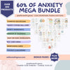 Load image into Gallery viewer, Anxiety mega bundle, psychologist resources, therapy worksheets, mental health resources tools self care cards, therapy office