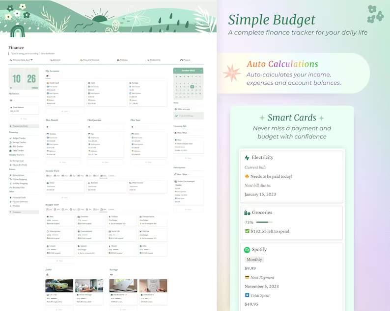 ADHD Notion Life Planner | ADHD Notion Template, ADHD Notion, Notion Dashboard, All in one Notion Template, Personal Planner for Notion