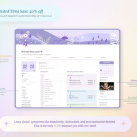 ADHD Notion Life Planner | ADHD Notion Template, ADHD Notion, Notion Dashboard, All in one Notion Template, Personal Planner for Notion