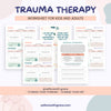 Load image into Gallery viewer, Trauma therapy 60% off bundle, anxiety coping skill card, therapy worksheets, crisis therapy PTSD, anxiety therapy tool, safety plan, BPD + Bonuses(6 ebooks)