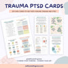 Trauma therapy bundle, anxiety coping skill card, therapy worksheets, crisis therapy PTSD, anxiety therapy tool, safety plan, BPD