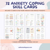 Anxiety mega bundle, psychologist resources, therapy worksheets, mental health resources tools self care cards, therapy office