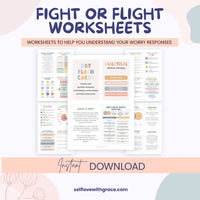 Anxiety mega bundle, psychologist resources, therapy worksheets, mental health resources tools self care cards, therapy office