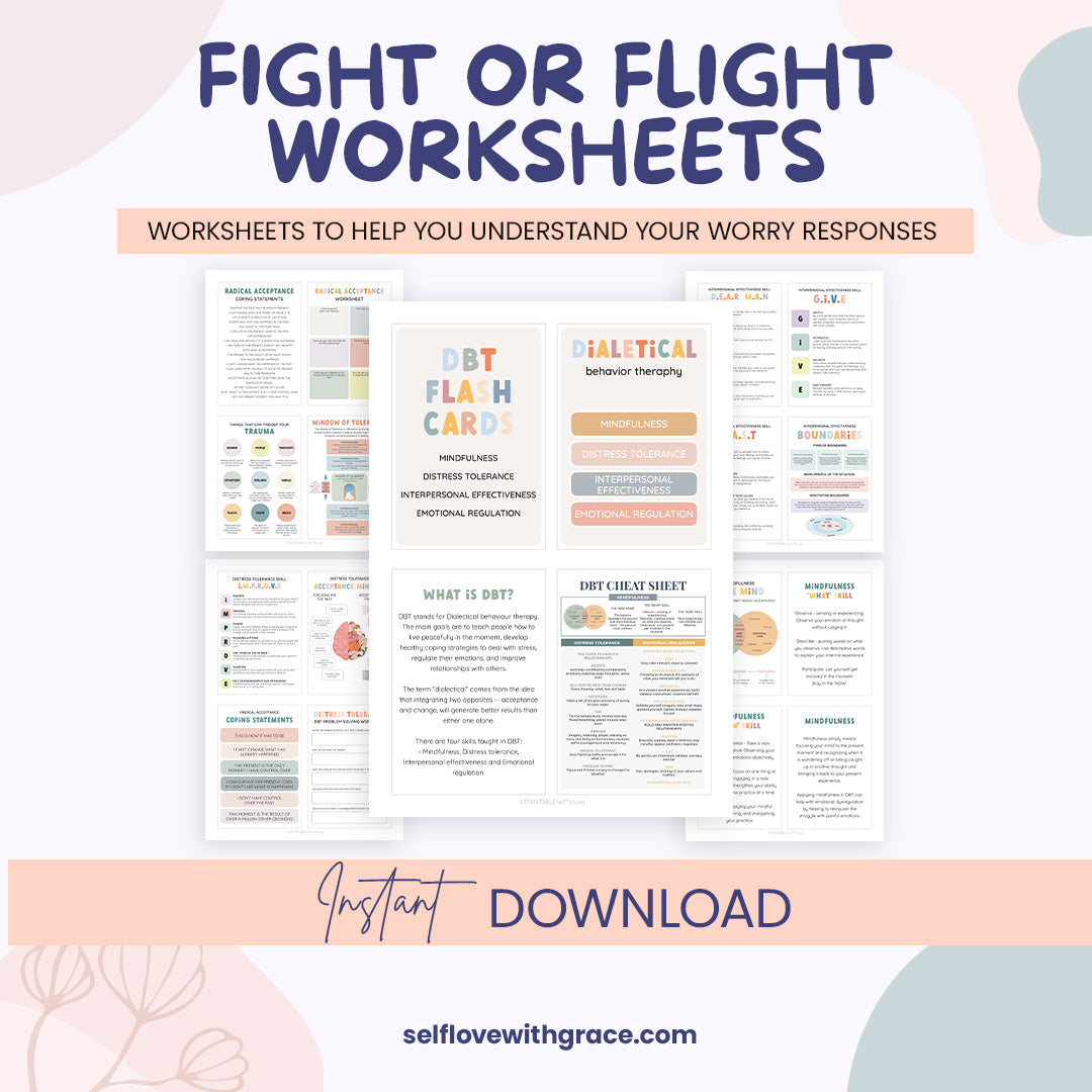 Anxiety mega bundle, psychologist resources, therapy worksheets, mental health resources tools self care cards, therapy office