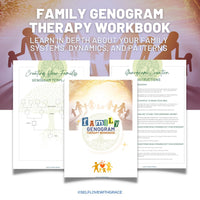 Family Genogram Therapy Workbook: Family Tree, Generations, Dynamics, Systems & Patterns, Therapist Tool, MFT Exercise, Counseling, Journal