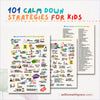 101 Calm Down Strategies For Kids Printable Poster - Emotional Regulation Skills SEL - Coping Skills Poster - Calm Down Printable For Kids