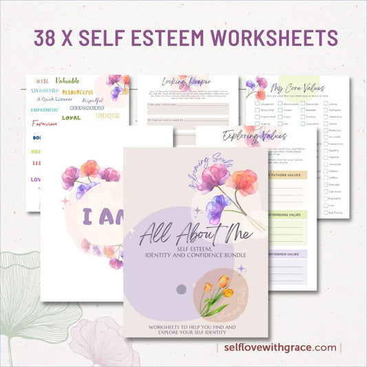 Self esteem worksheets, therapy worksheets, therapy resources, confidence worksheets, therapy office decor, social psychology, teen health