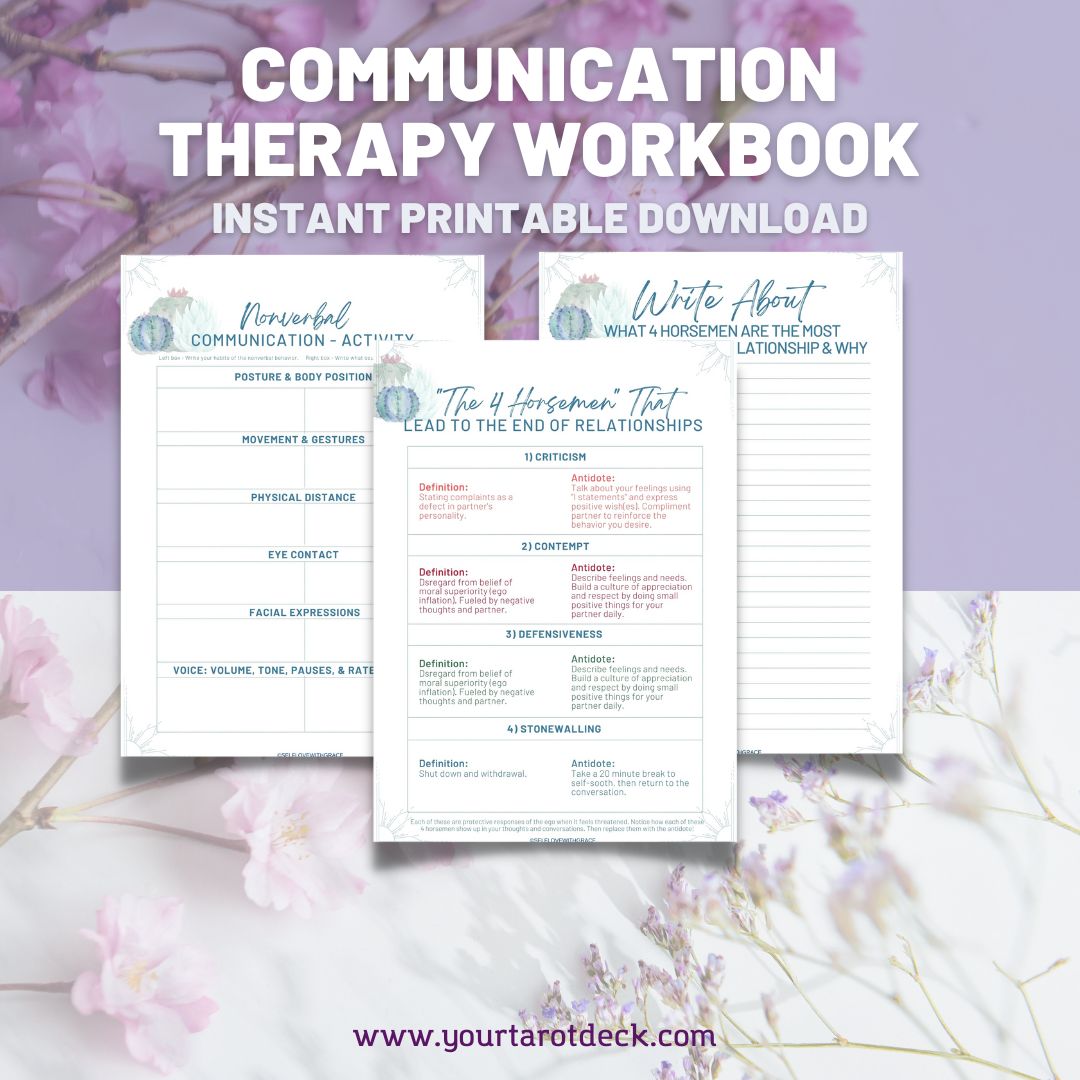 Communication Therapy Workbook: Gift, Journal, Divorce, Significant Other, Relationship Troubles, Discussion, Emotional Labor, Life skills