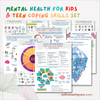 Load image into Gallery viewer, Mental Health Printable Therapy Handouts For Kids &amp; Teens - 9 Page Coping Skills Counseling Posters Set PDF