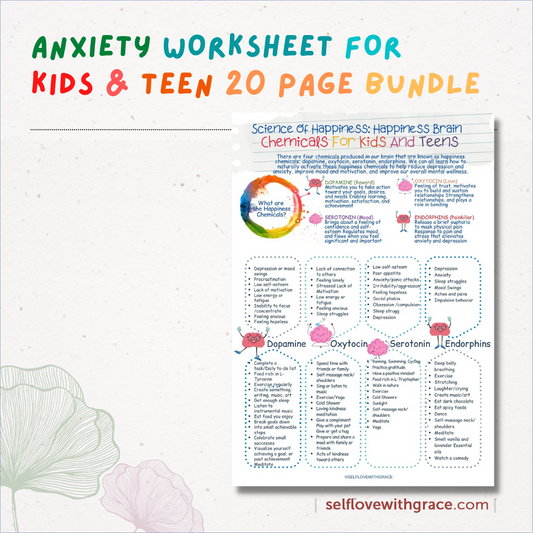 Mental Health Printable Therapy Handouts For Kids & Teens - 9 Page Coping Skills Counseling Posters Set PDF