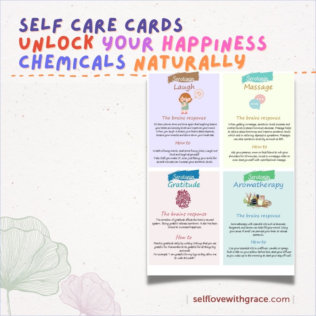 Self Care Flash Cards, Self Love, Therapy Tools