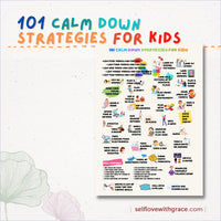 101 Calm Down Strategies For Kids Printable Poster - Emotional Regulation Skills SEL - Coping Skills Poster - Calm Down Printable For Kids