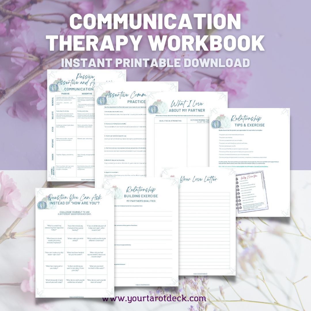 Communication Therapy Workbook: Gift, Journal, Divorce, Significant Other, Relationship Troubles, Discussion, Emotional Labor, Life skills