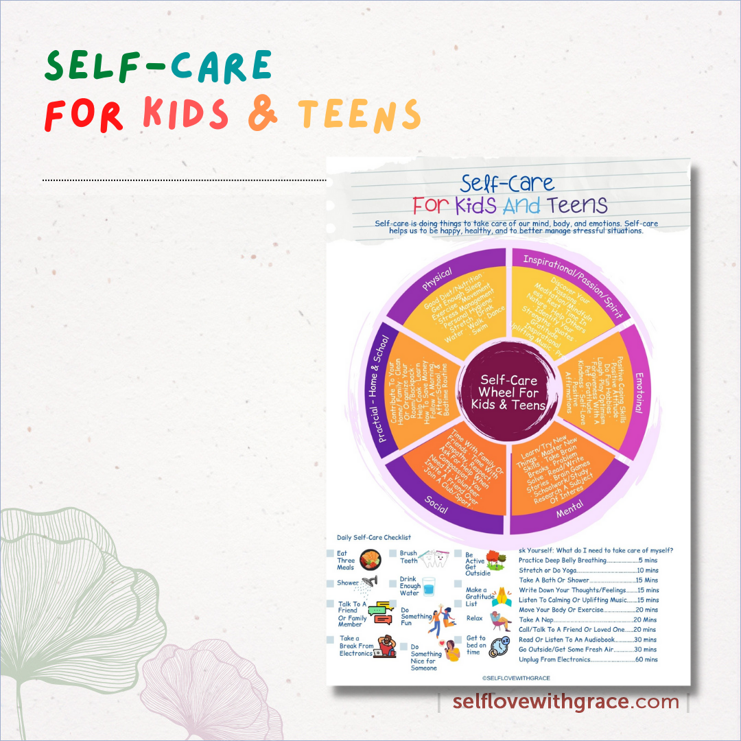 Mental Health Printable Therapy Handouts For Kids & Teens - 9 Page Coping Skills Counseling Posters Set PDF