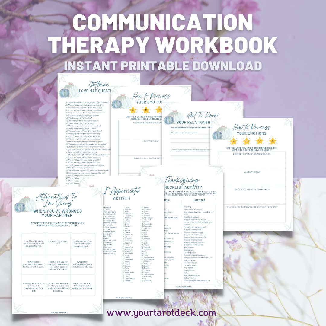 Communication Therapy Workbook: Gift, Journal, Divorce, Significant Other, Relationship Troubles, Discussion, Emotional Labor, Life skills