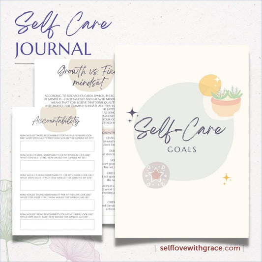 Self-Care Self Love Wellness, Guided Journal With Prompts 63 Pages