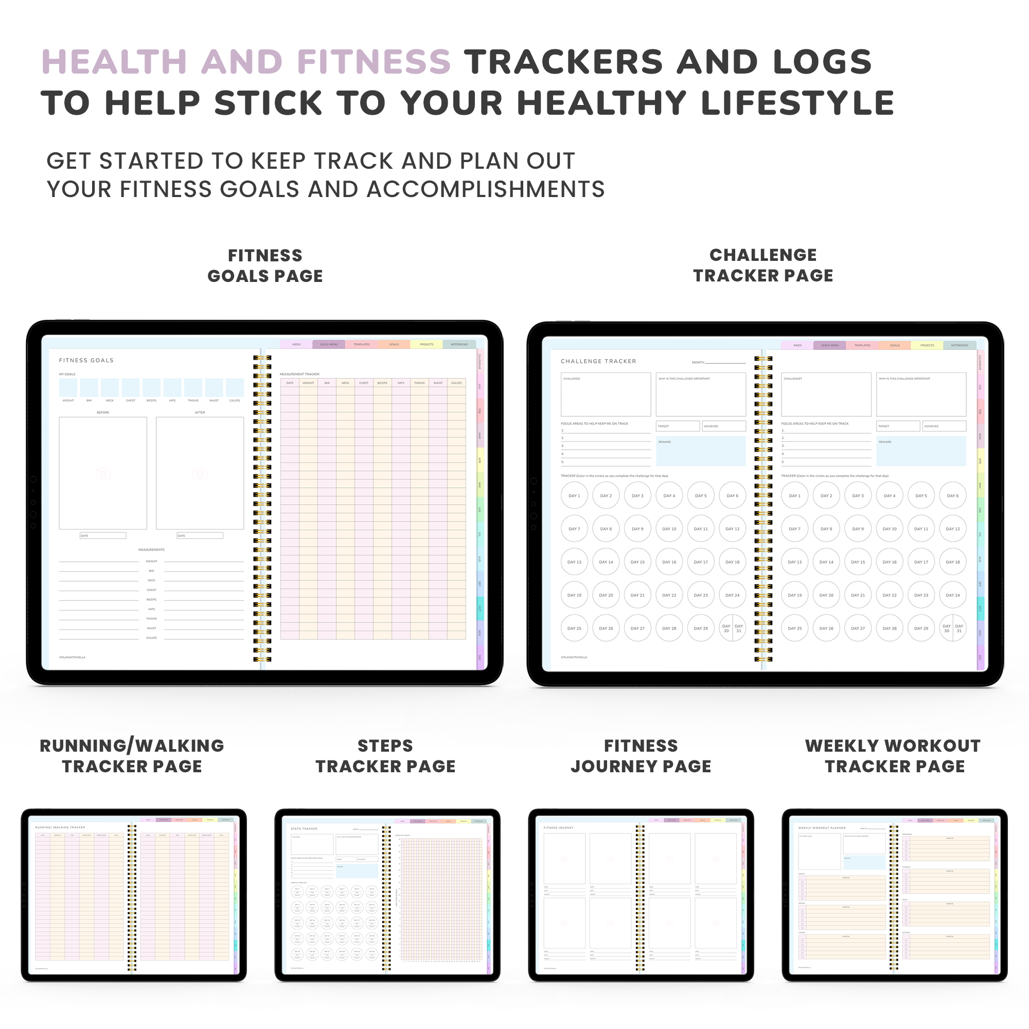 Ultimate ADHD Planner Bundle (made by an ADHDer) for iPad, Goodnotes + Android. Adult ADHD daily planner, self care & habit tracker. Science based
