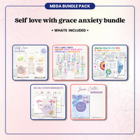 SELFLOVEWITHGRACE Anxiety Bundle - Anxiety Coping Emotional Support Therapy Tools