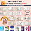 Load image into Gallery viewer, Mental Health Therapy Worksheet Bundle: Psychology Resources for Inner Critic, Boundaries, Trauma, and GAD – Includes Safety Plan, Planner, and Affirmations!